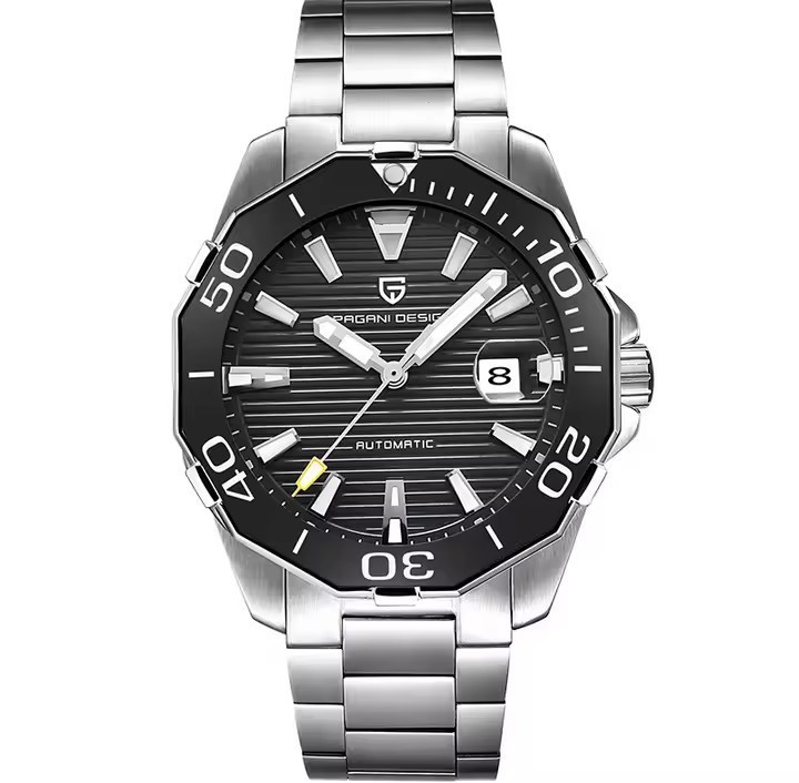 Pagani Design Automatic Mechanical Watch For Men’s Stainless Steel Luxury Date