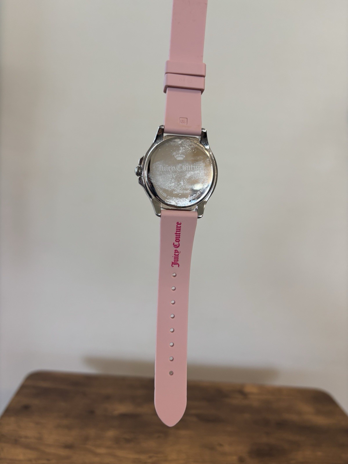 Juicy Couture Watch Women’s Diamond Hearts Pink NEEDS Battery Wristwatch