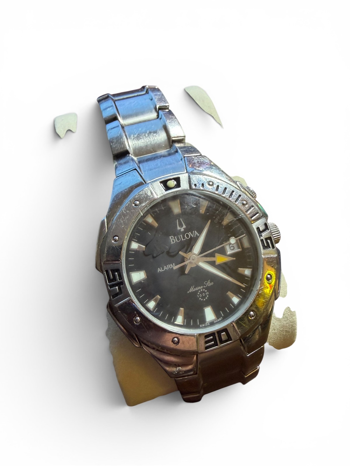Bulova Marine Star Alarm Diver Men’s Watch Stainless Steel Swiss Made 100M WR