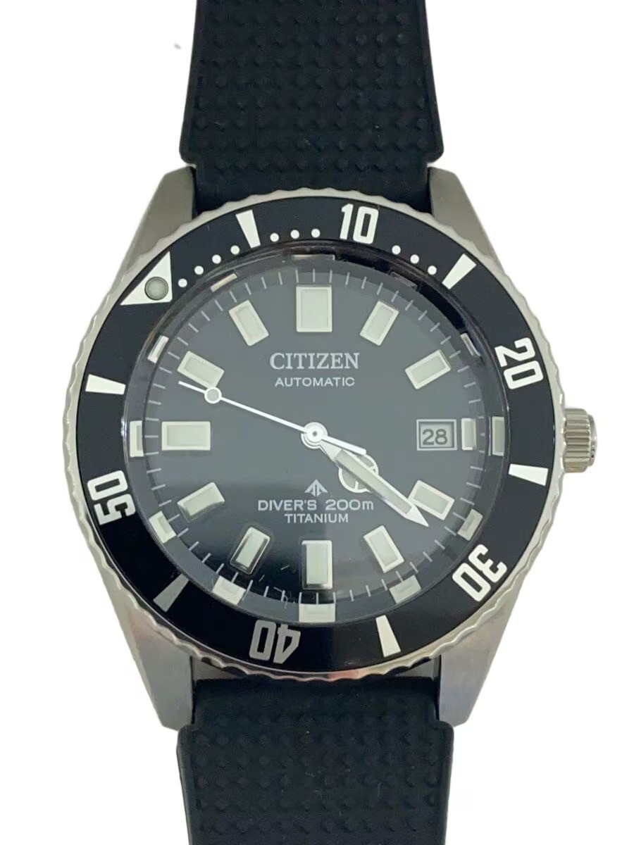 CITIZEN Automatic Watch Analog Rubber Black Black Titanium 9051 S129010