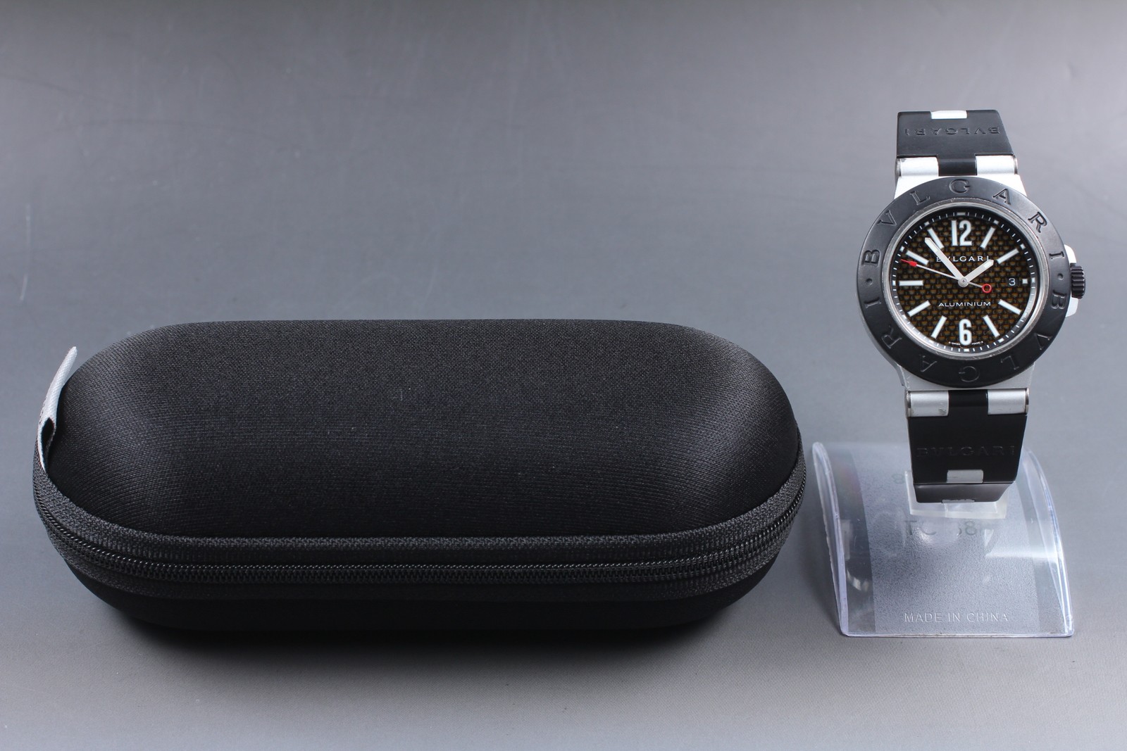 BVLGARI Diagono AL44TA Black Dial Automatic Date Men’s Watch 44mm JAPAN