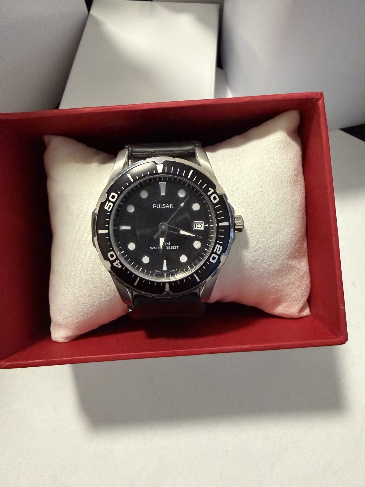Pulsar Quartz PXH227 Sport Watch with 40mm Case Rubber Band Wristwatch