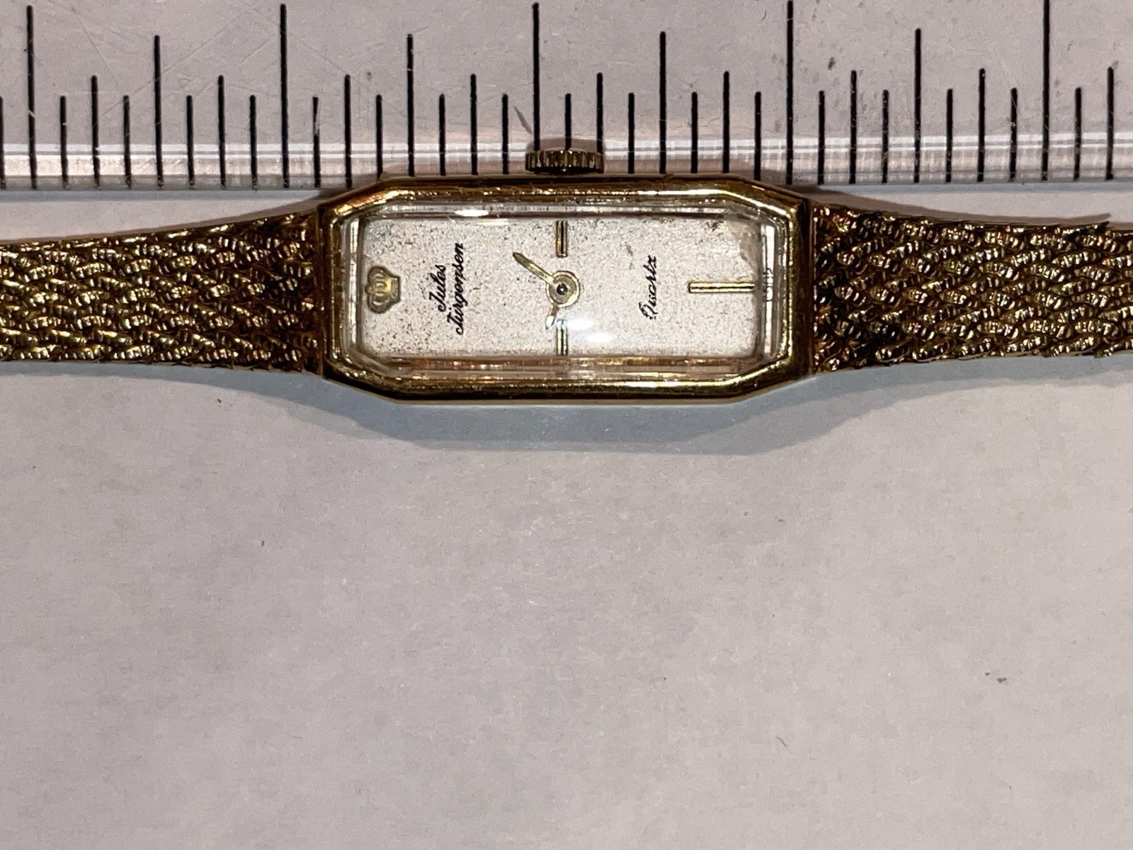 The Jules Jurgensen vintage womans Slim Gold Watch 11mm model 4642