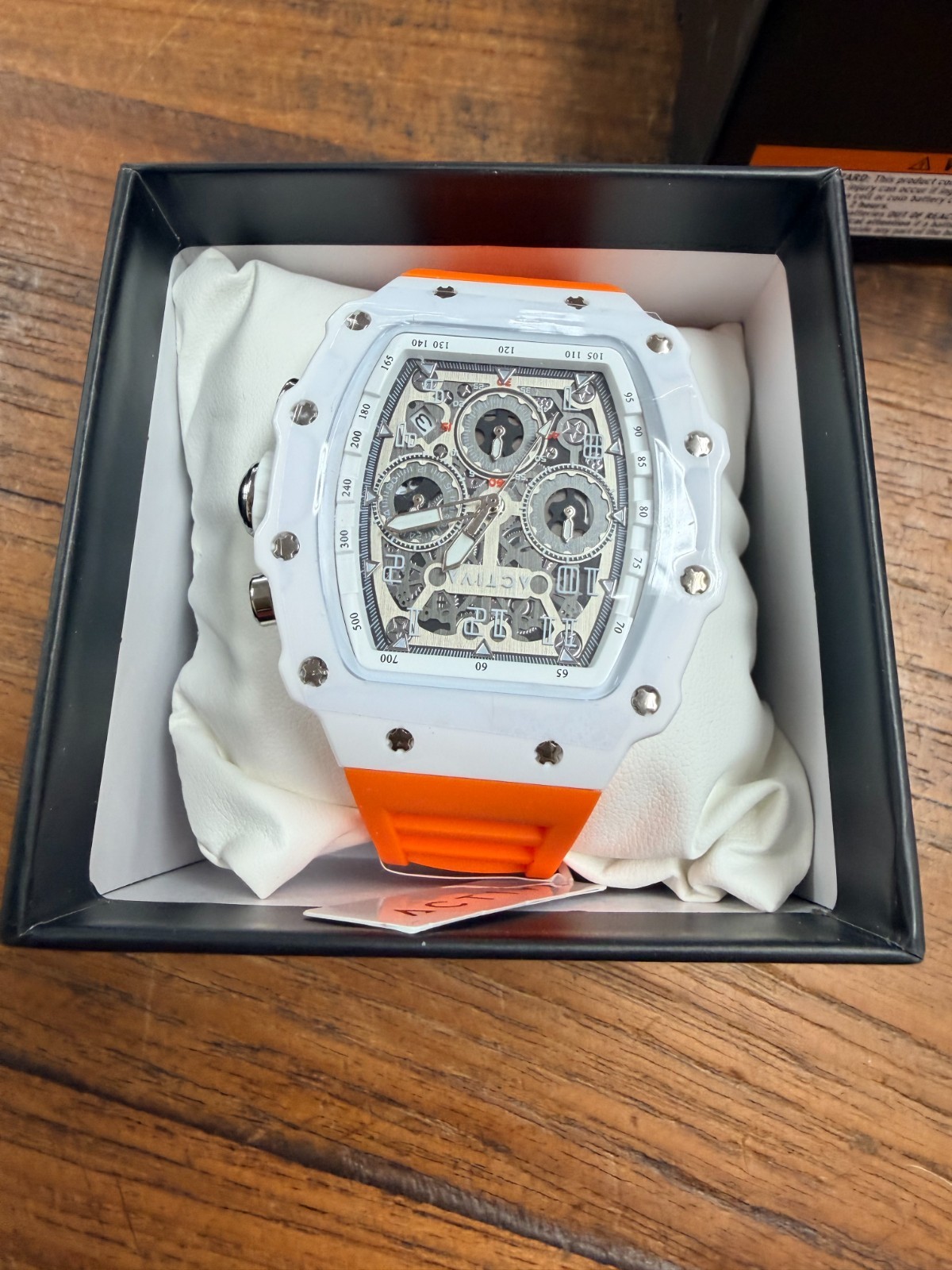 Activa Sport Chronograph Quartz 45mm Analog Watch 50m/5 ATM Rubber Strap