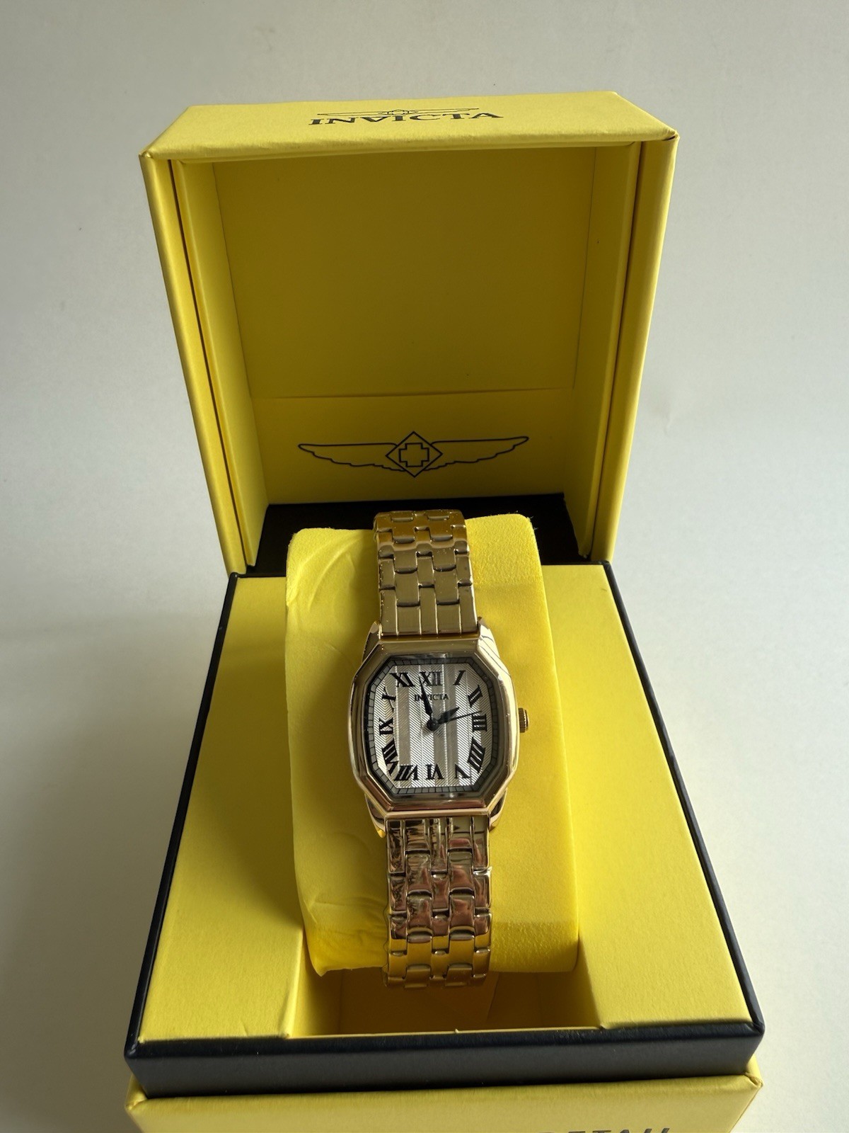 Invicta 48959 Women’s Gold Tone Octagon Roman Numeral Quartz Watch NWT