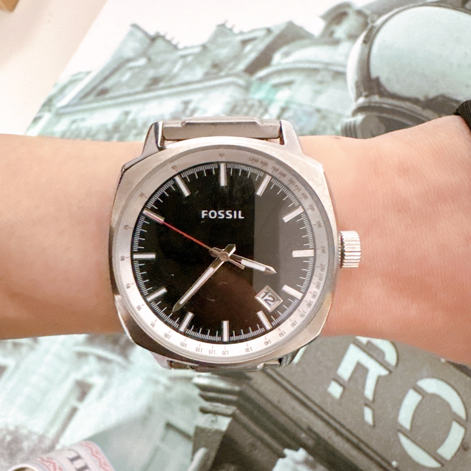 Fossil PR5463 Men’s Watch Silver Tone