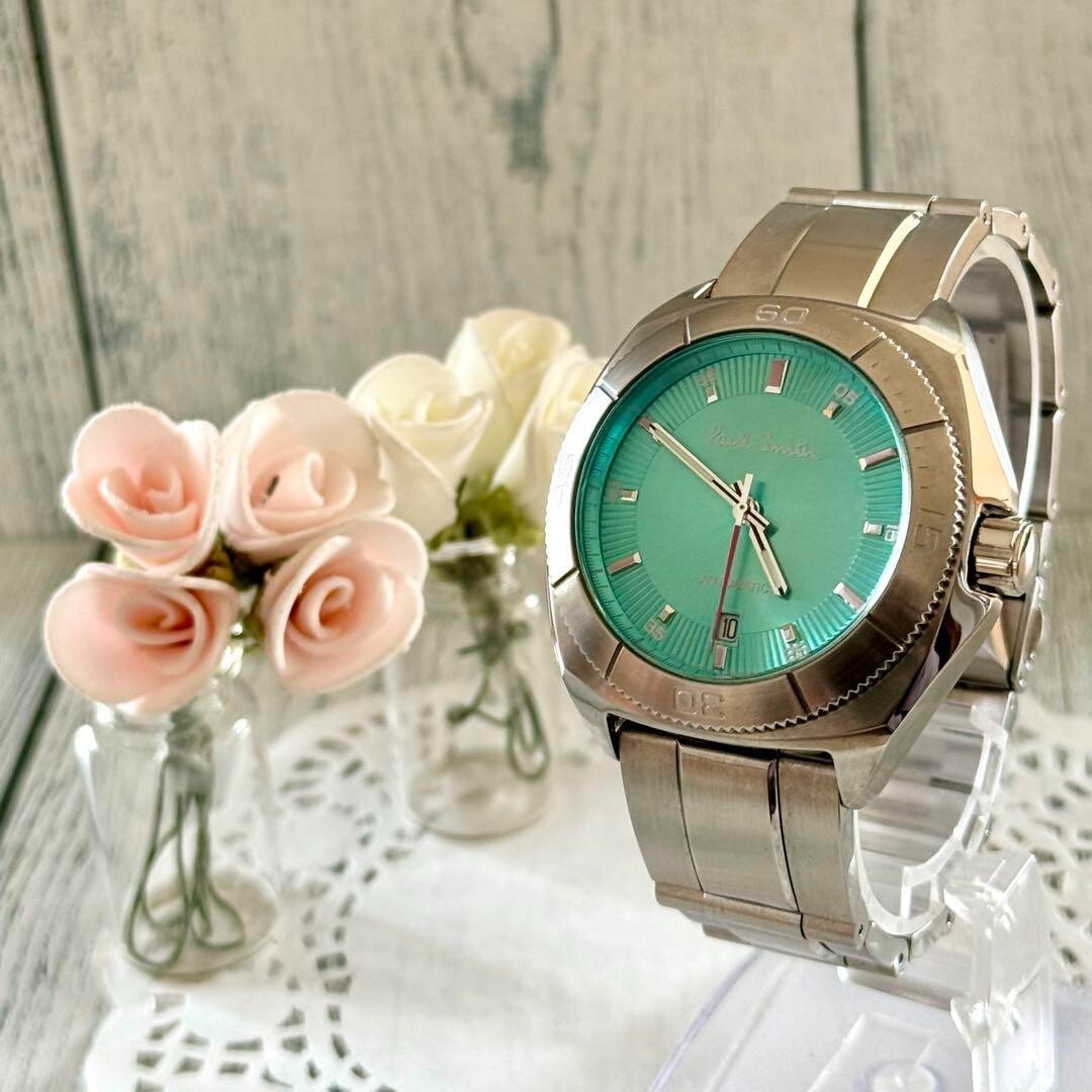 Paul Smith watch light blue automatic Used Japan Rare Check description