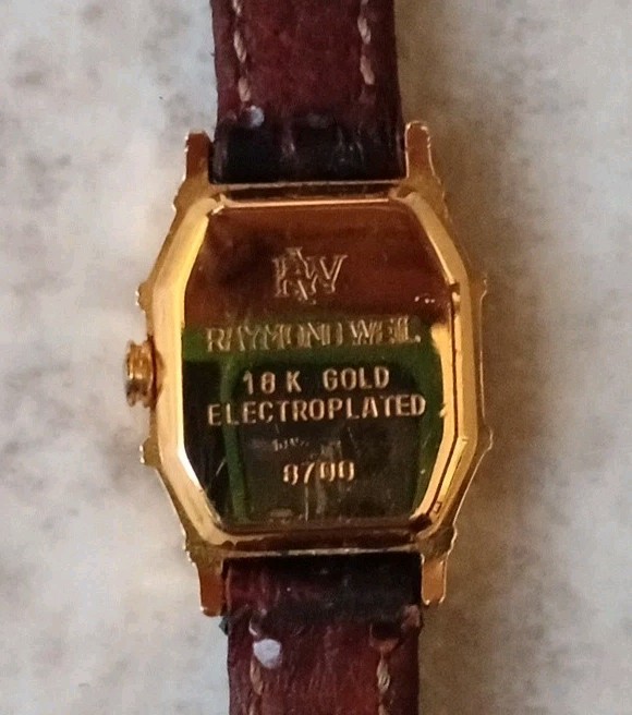 Vintage RAYMOND WEIL Ladies Watch~SWISS Made ~ 18K Gold Electroplated ~ 8700