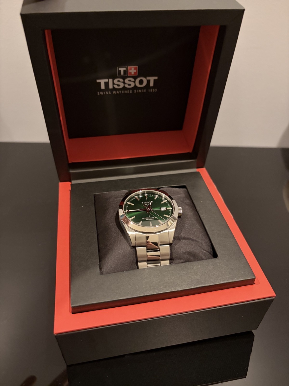 Tissot Gentleman Powermatic 80 Silicium Green Dial- T1274071109101 Full Set
