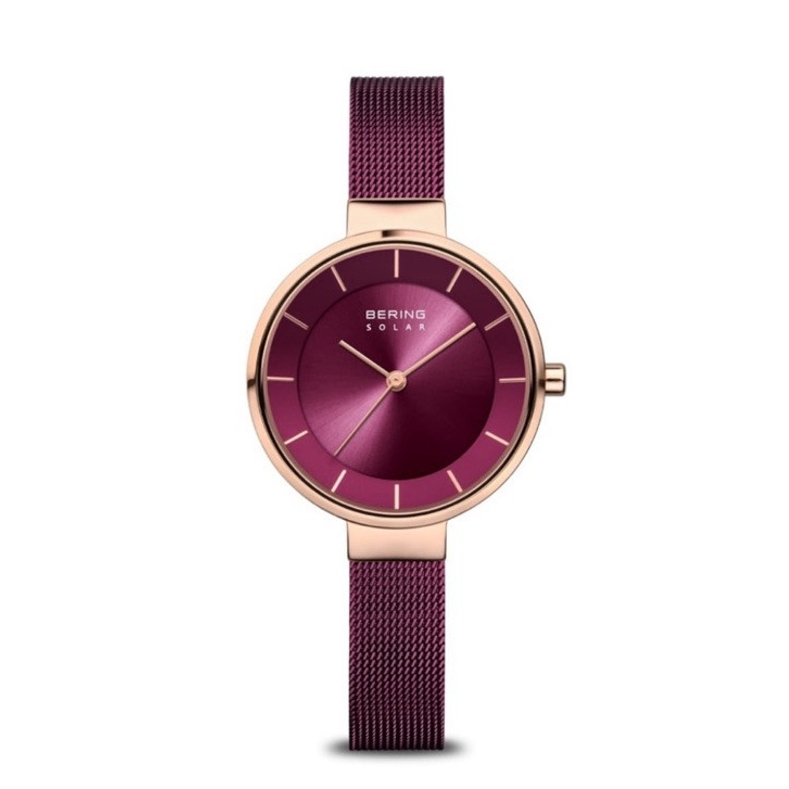BERING Solar Rose Gold Purple Milanese 31 mm Women’s Watch 14631-969 MSRP: $199