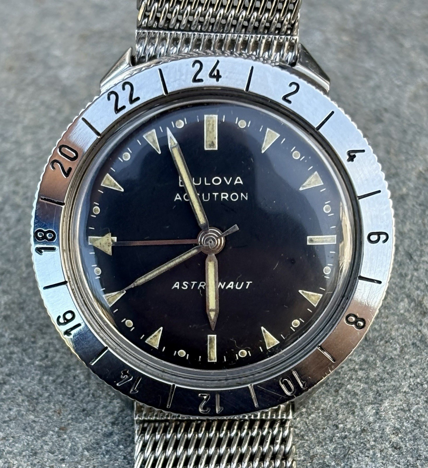 1967 Bulova Accutron ASTRONAUT M7 GMT – ORIGINAL Black Dial – Kreisler Bracelet