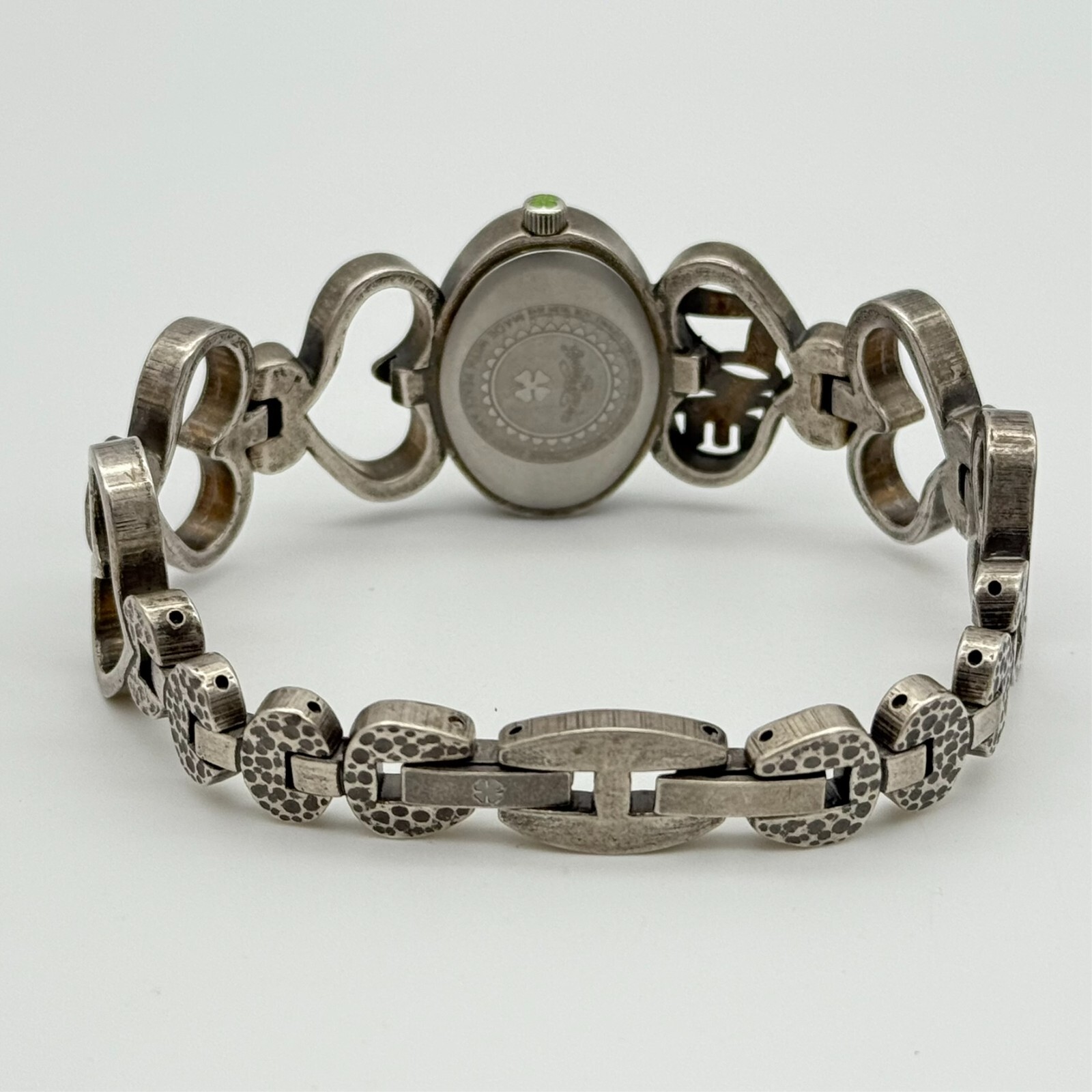 Women’s LUCKY Brand Silver Tone Love & Hearts Steel Bracelet Watch, 27mm, Oval