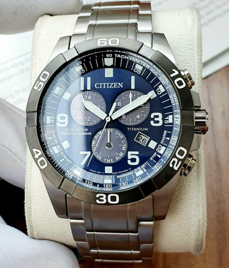 Citizen Brycen Super Titanium Eco-Drive Sport Chronograph Men’s Watch BL5558-58L