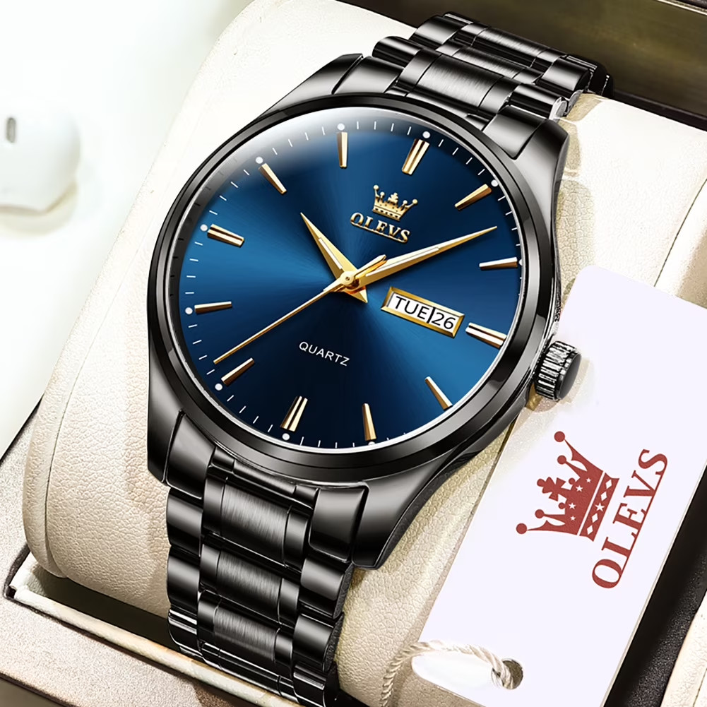 Classic Men Watches with Date,Stainless Steel Man Watch with Date, Bussiness Wat