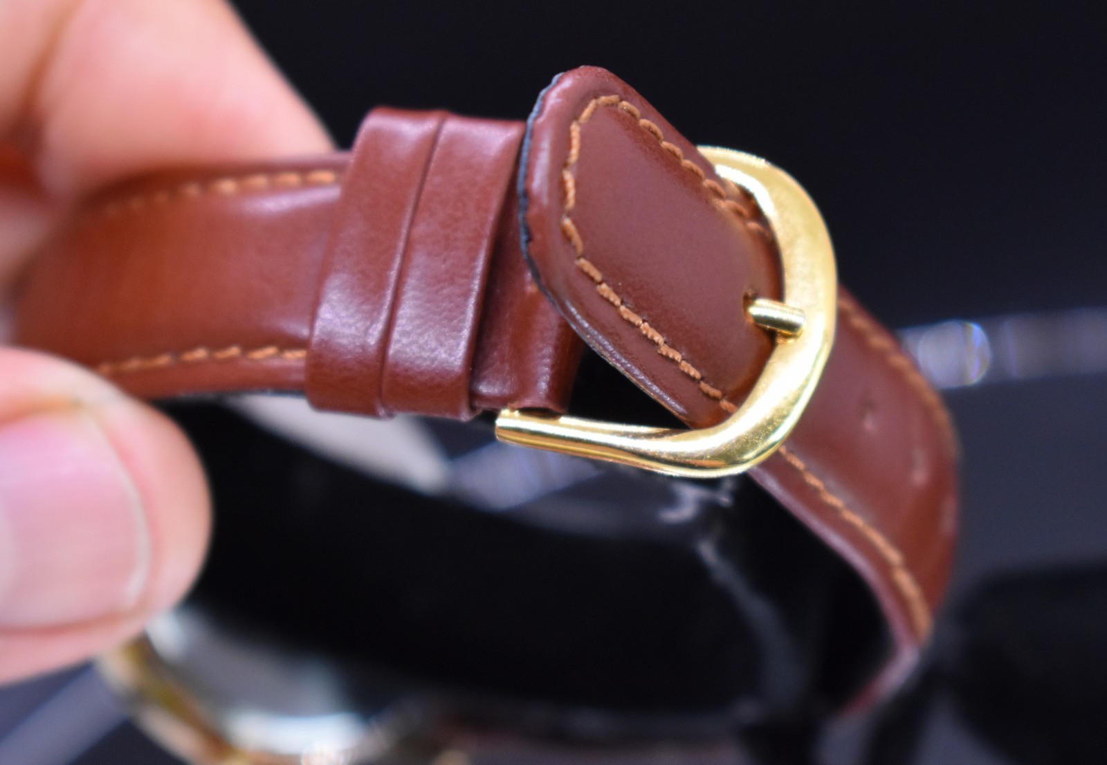 Vintage 1996 Kellogg’s Corn Flakes Corny Rooster Watch Gold Tone Brown Leather