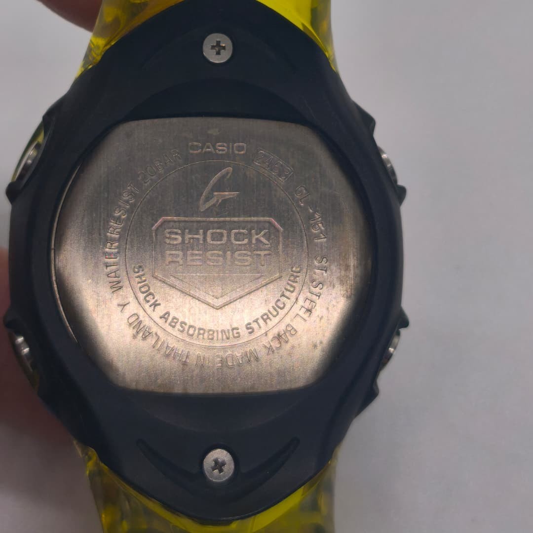Casio G-Shock G-LIDE GL-151 Translucent Jelly Yellow Digital Watch Module 2463