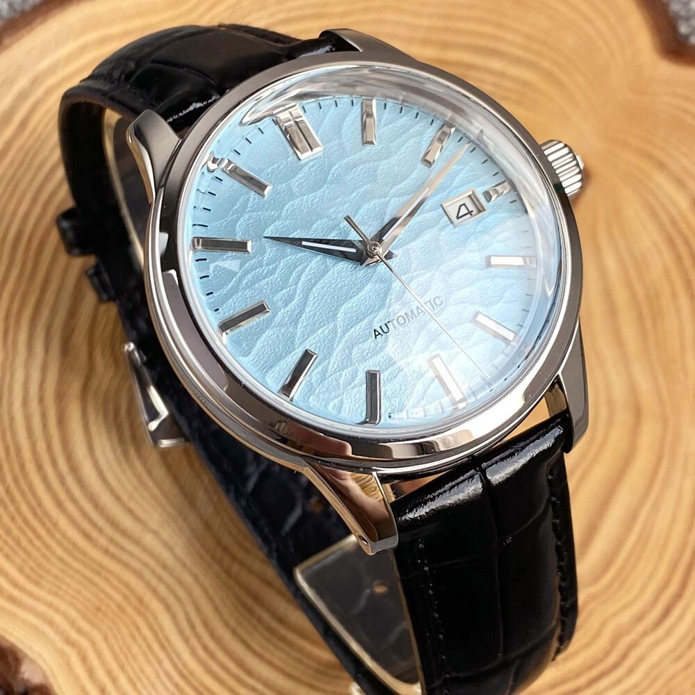40mm Tandorio Blue Dial Double Bow Sapphire Glass NH35A Automatic Mens Watch
