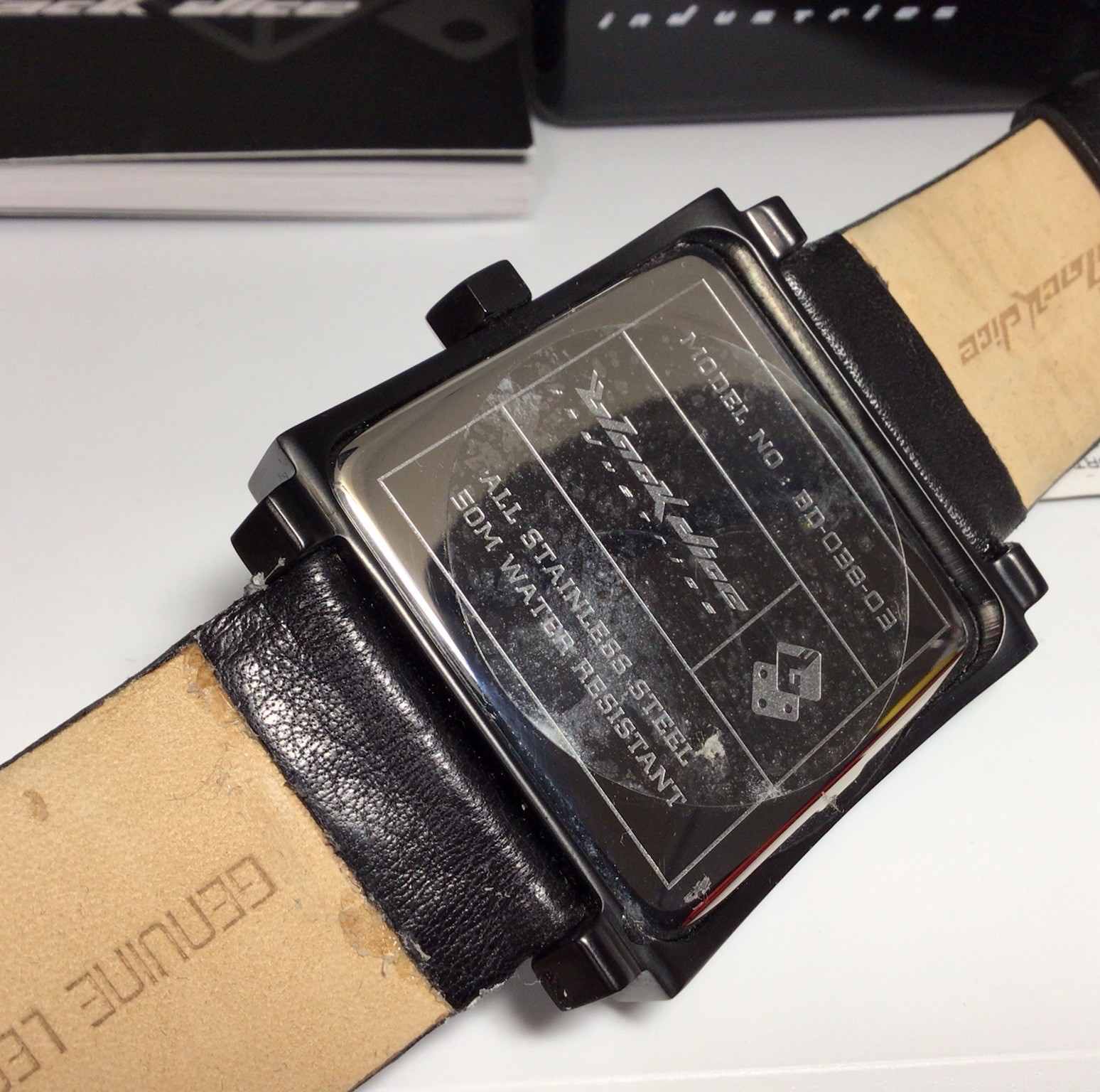 Black Dice Men’s Watch – Swiss Movement, 5ATM