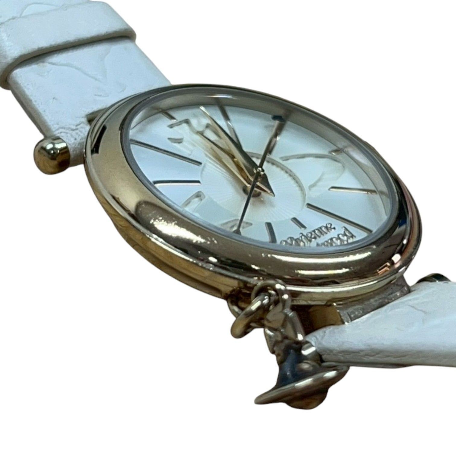 Vivienne Westwood Women’s Watch with Orb Charm in Platinum Gold