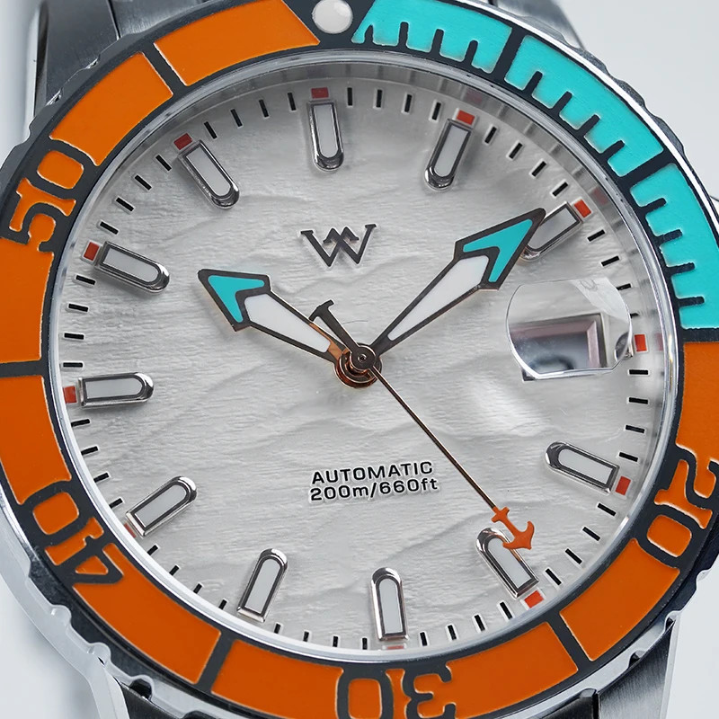 WM Mechanical Watch NH35 Sapphire Crystal 200m Water Resistant Dive Watch
