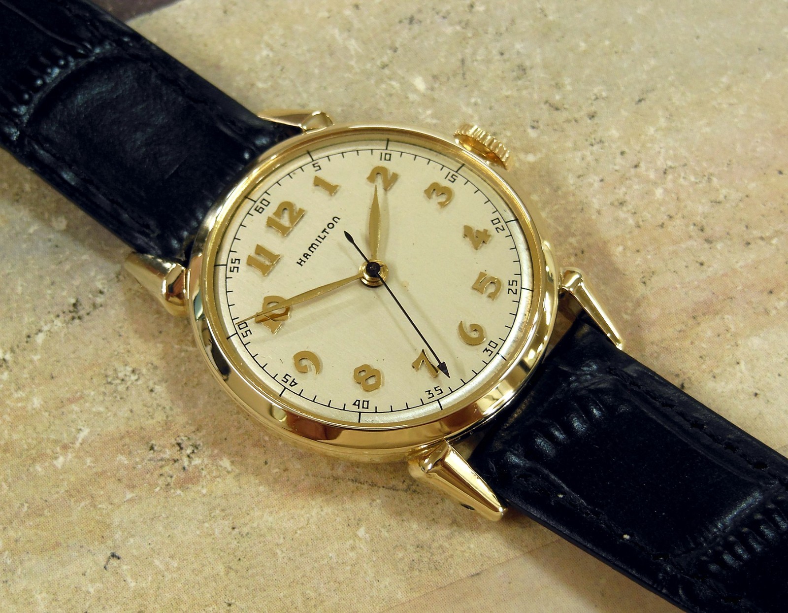 1951 Vintage HAMILTON SECOMETER B, Stunning SILVER Dial, Serviced, warranty