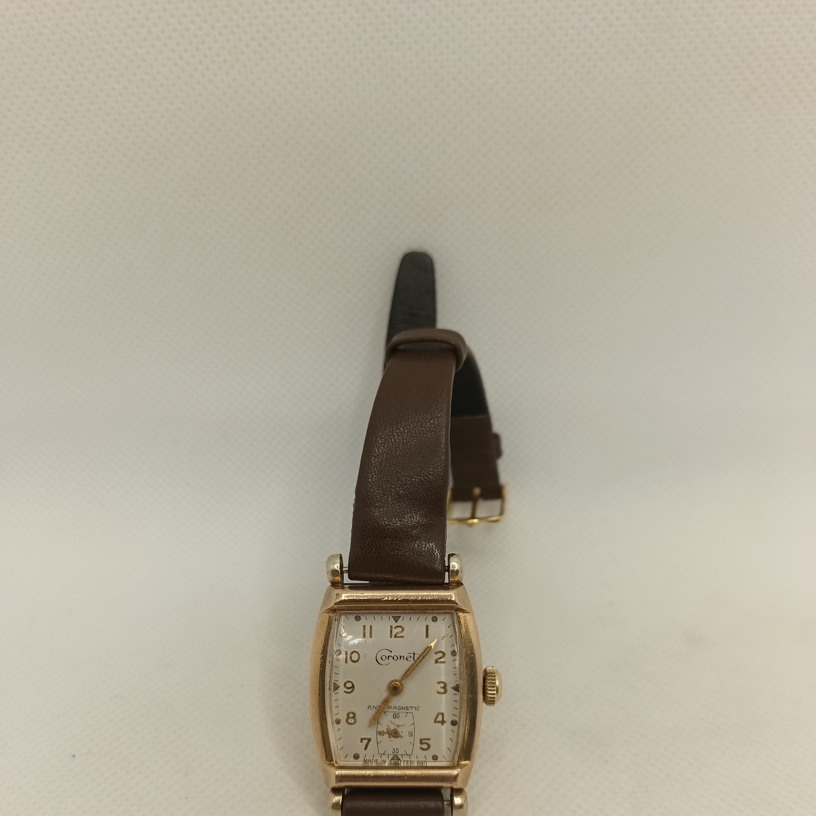 Coronet Handley Gold Filled Anti magnetic Vintage Manual 12 Hour Collectable