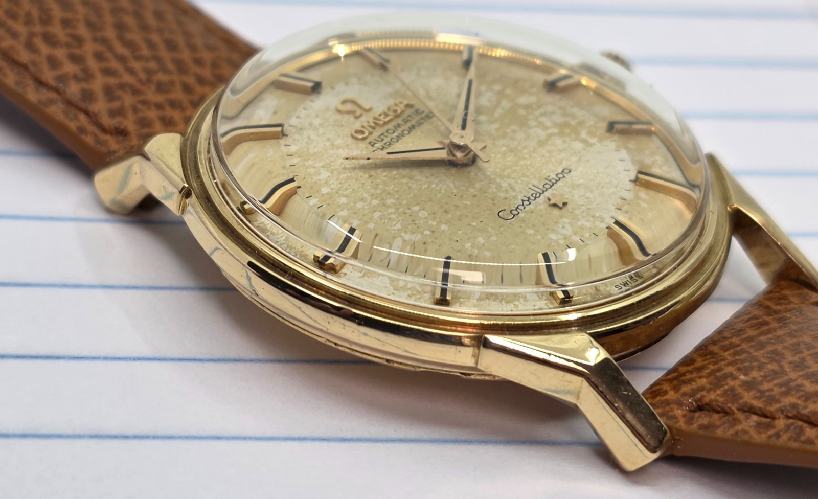 Omega Pie Pan Constellation 18k Solid Gold Automatic Cal. 551 Mens Watch 167.005