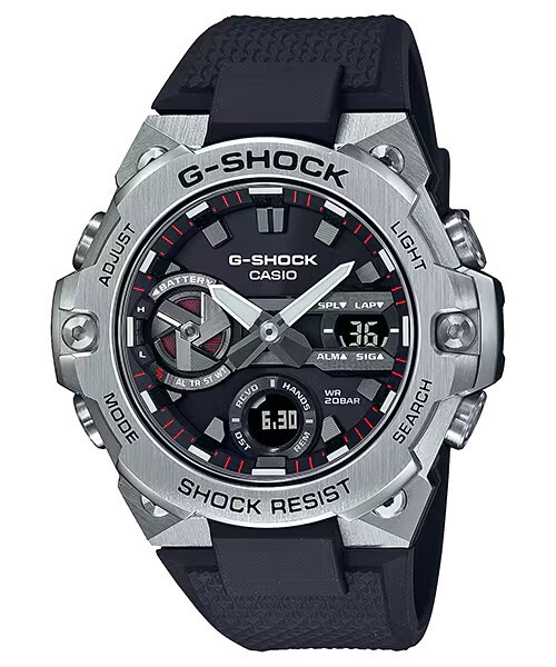 NEW Casio G-Shock G-STEEL SLIM Solar Bluetooth World Time Mens Watch GSTB400-1A