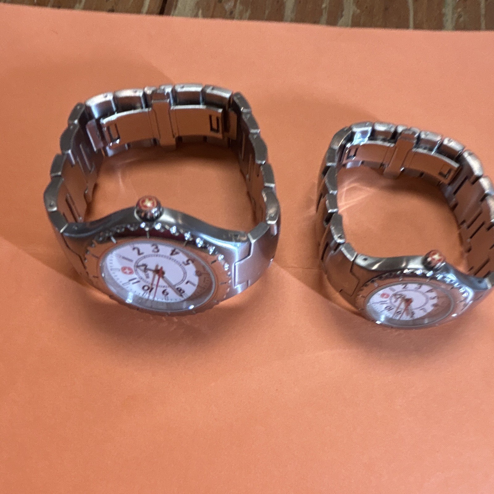 Wenger Swiss Military Lot of 2 Quartz Watches Stainless Bracelet White Dial 100m