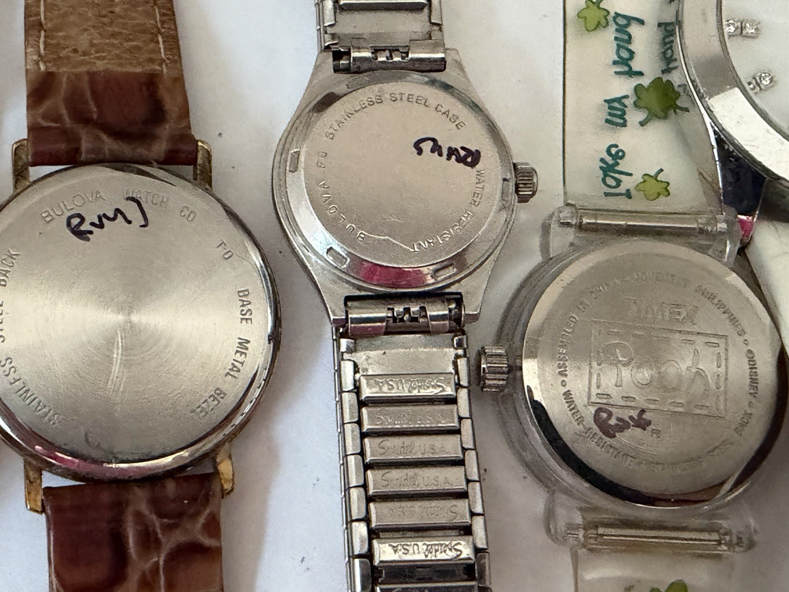 LOT 15 WATCHES BULOVA FOSSIL WALTHAM KENNETH COLE DISNEY ETC ALL TESTED WORKING