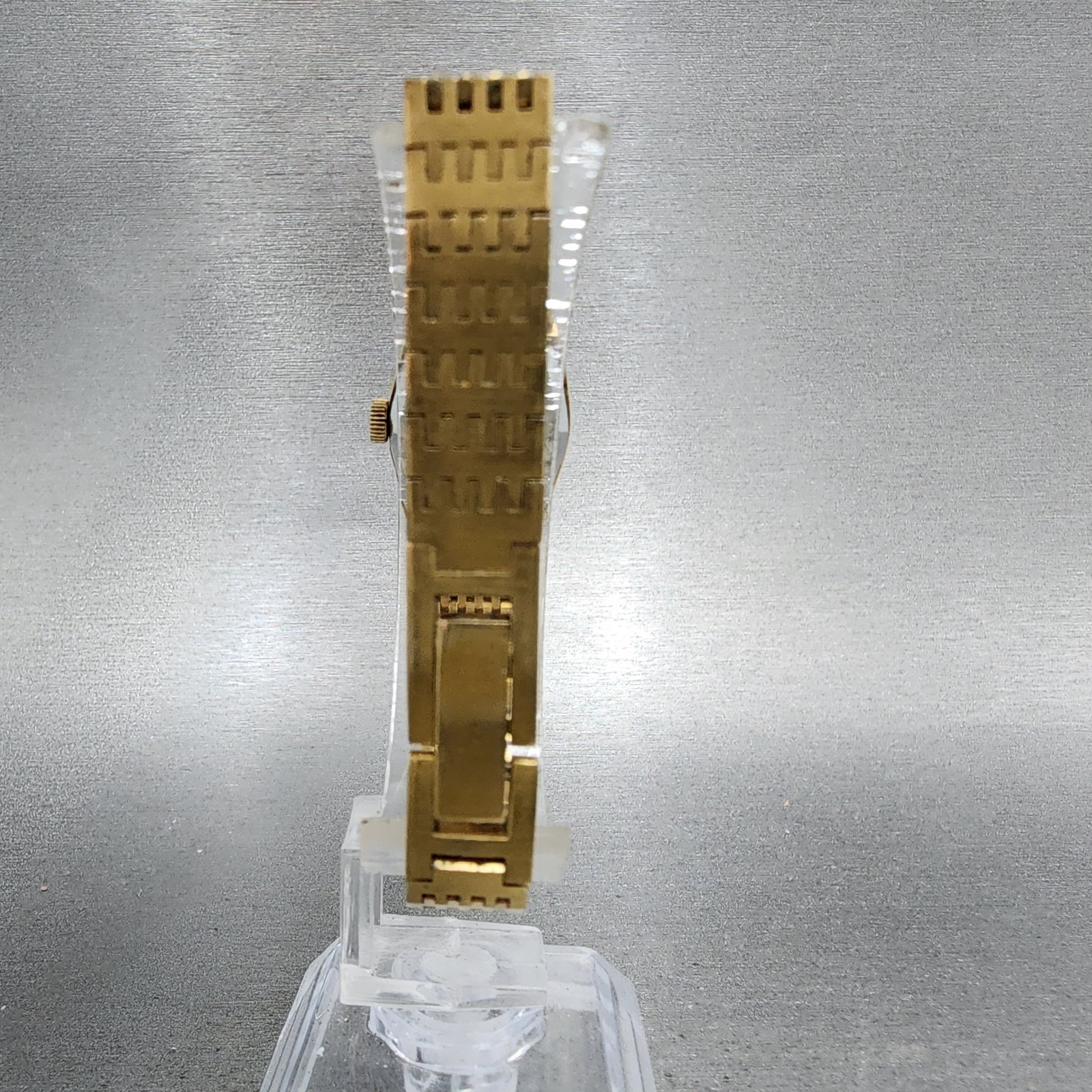 Citizen Watch Women 18mm Gold Dial Gold Tone Hexagon 86-0549 Manual Runs VTG