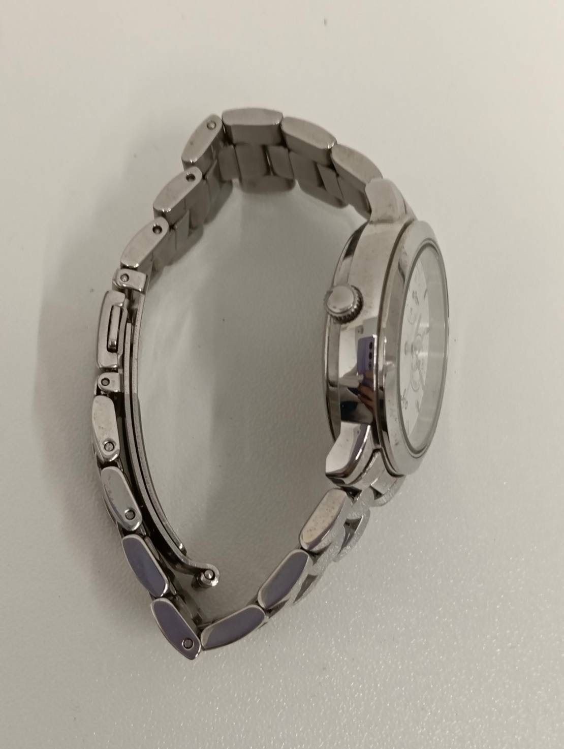 Used agnes b. Watch V33J 0010 Quartz Silver Stainless Steel Watch Condition
