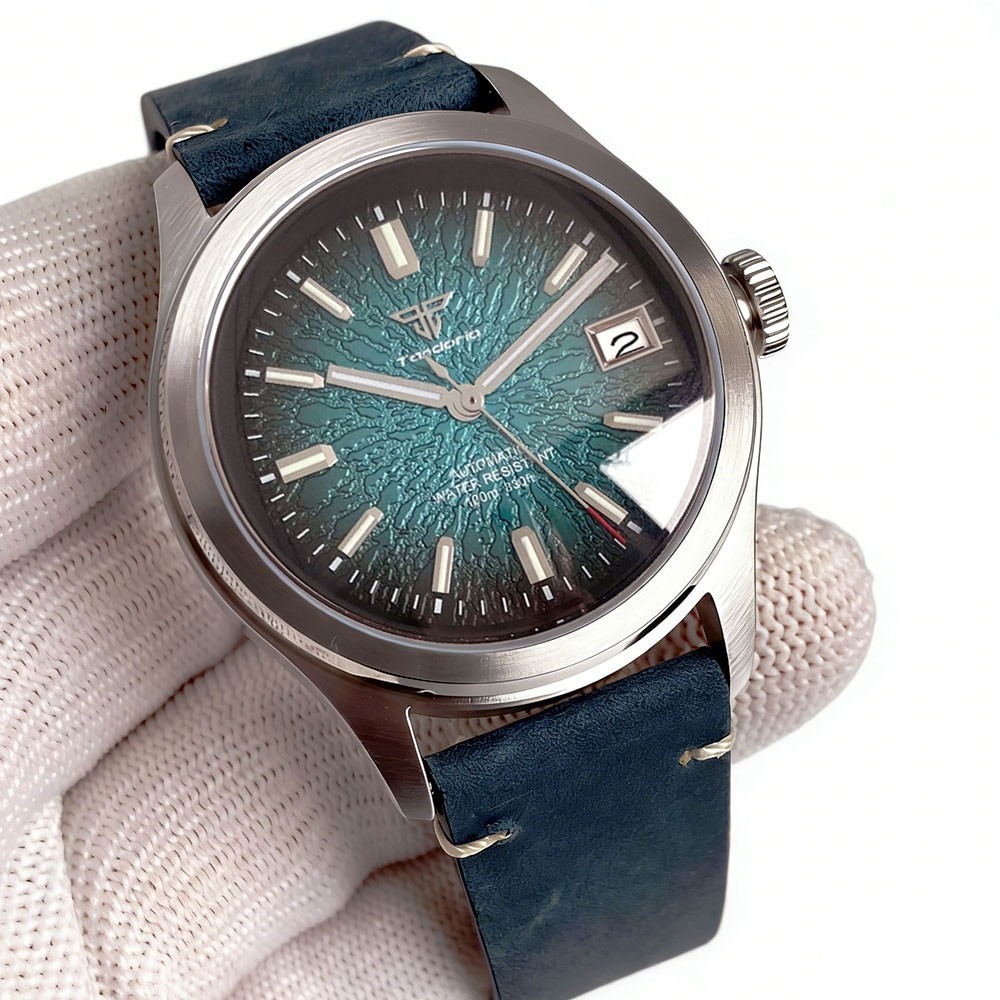 Tandorio Sapphire 38mm NH35 Automatic Fashion Men’s Watch Texture Dial Luminous