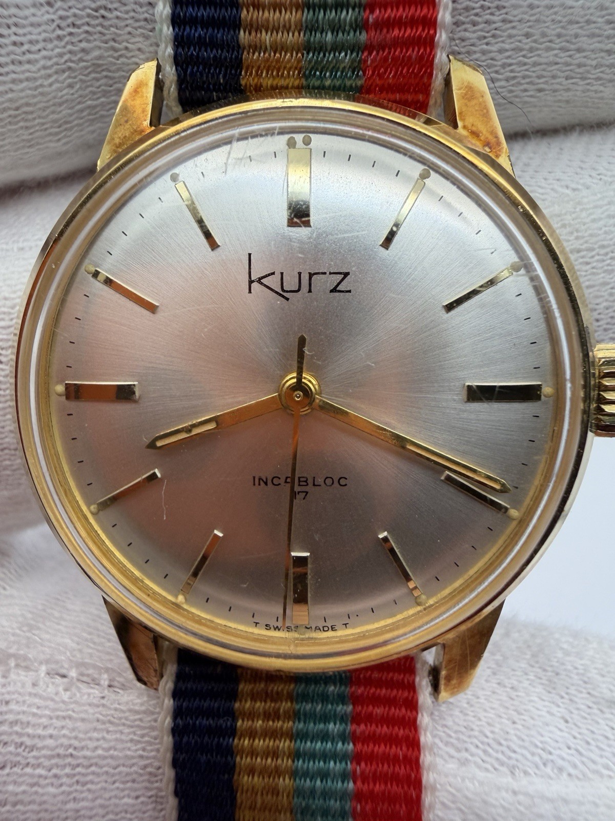 Vintage Kurz 1960’s Private Label 17 Jewel Incabloc Men’s Mechanical Watch