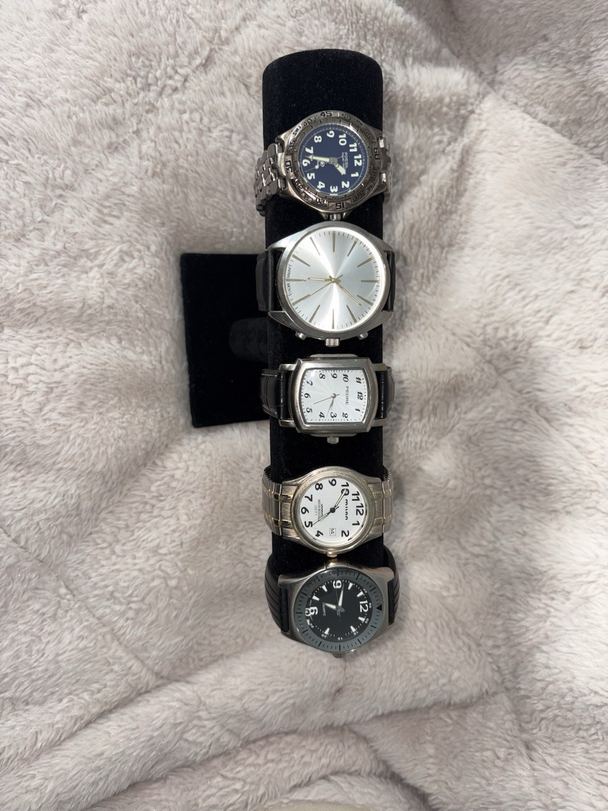 Stainless Steel Men’s Watches Various Brands Lot Of 5