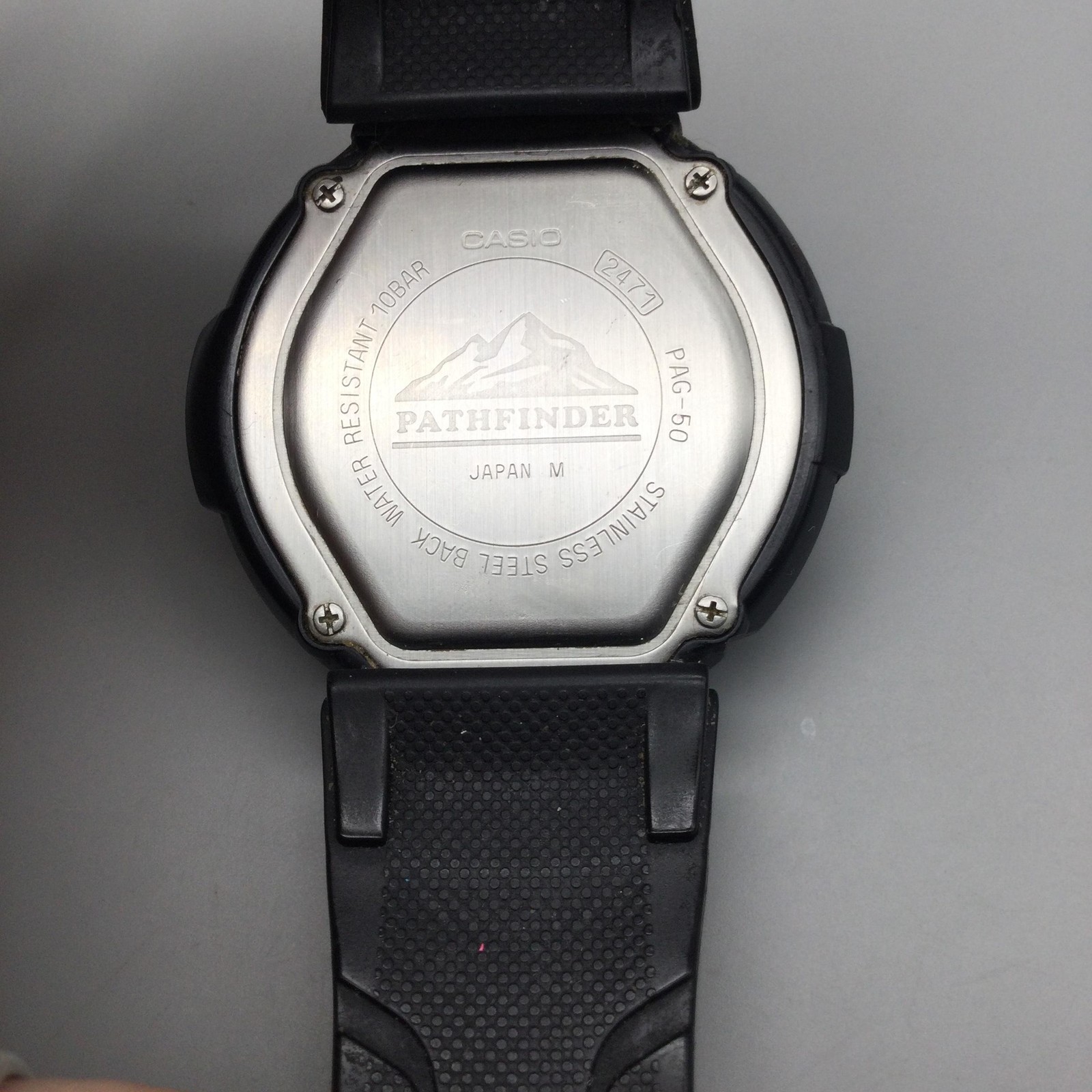 Casio Pathfinder PAG-50 Mens Watch 52mm Gray Dial Solar 100M New Capacitor