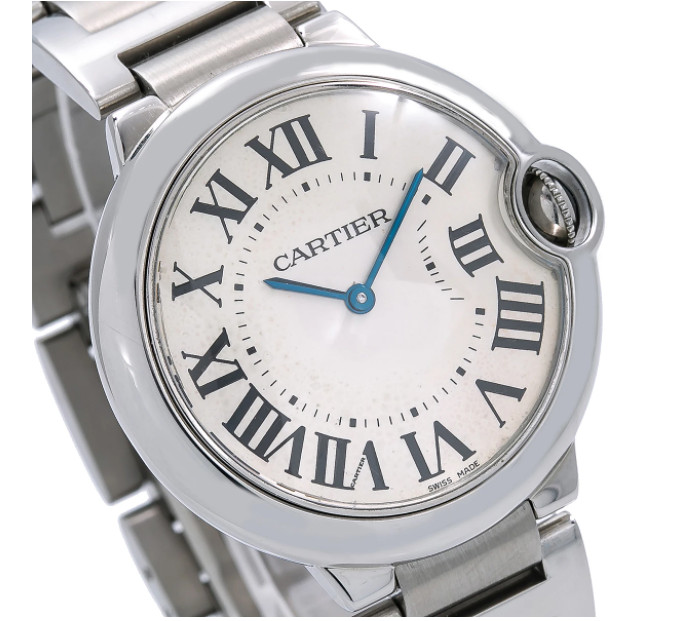 Cartier Ballon Bleu 36mm W69011Z4 Silver Dial Stainless Steel Watch