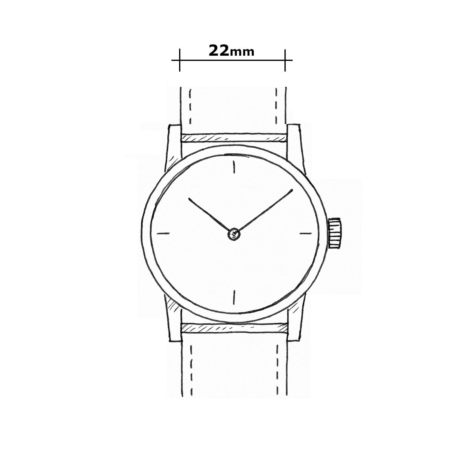 Umf Ruhla 1134-4, Titan, Quartz, Sapphire Glass, Watch, Leather Band, 1 21/32in