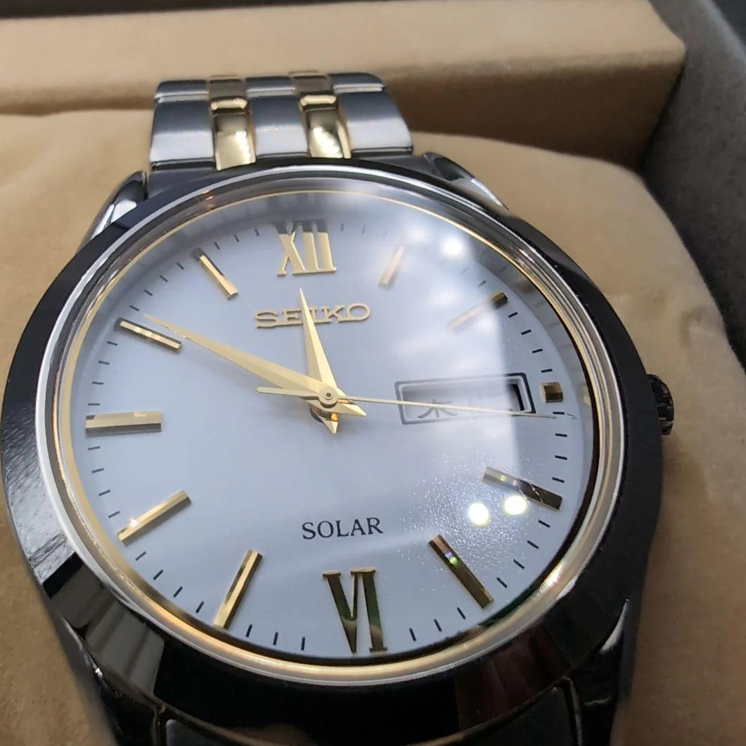 SEIKO SBPX085 V158-0BA0 Mens Solar Quartz Watch