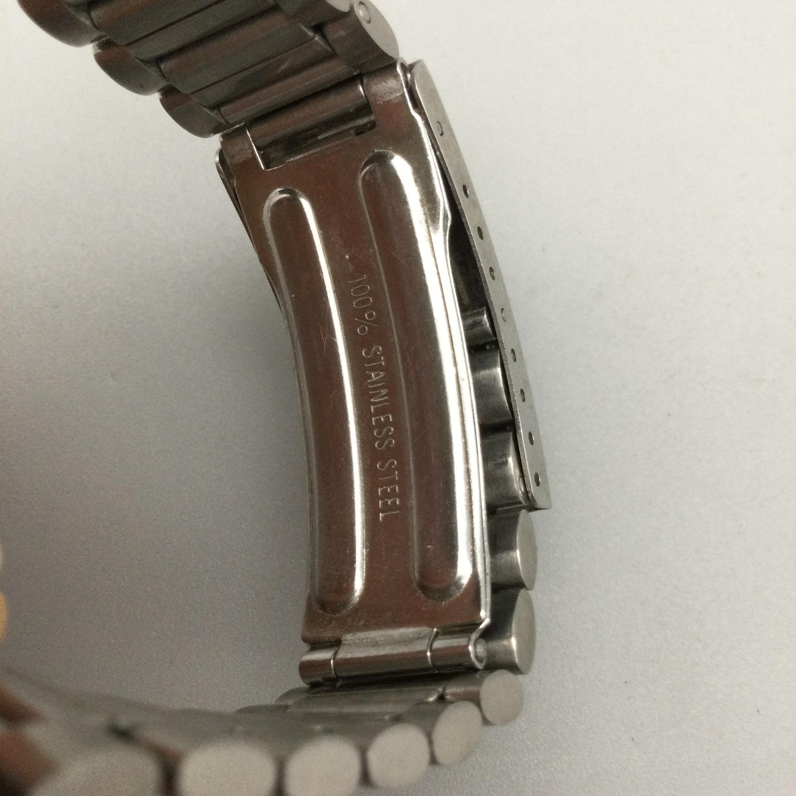 United States Canada Mens Watch 40mm Silver Tone Day Date New Battery 6.25″