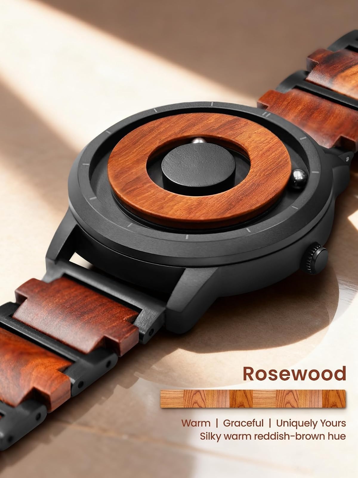 EUTOUR Magnetic Quartz Watch for Men | Unique No Hands Design