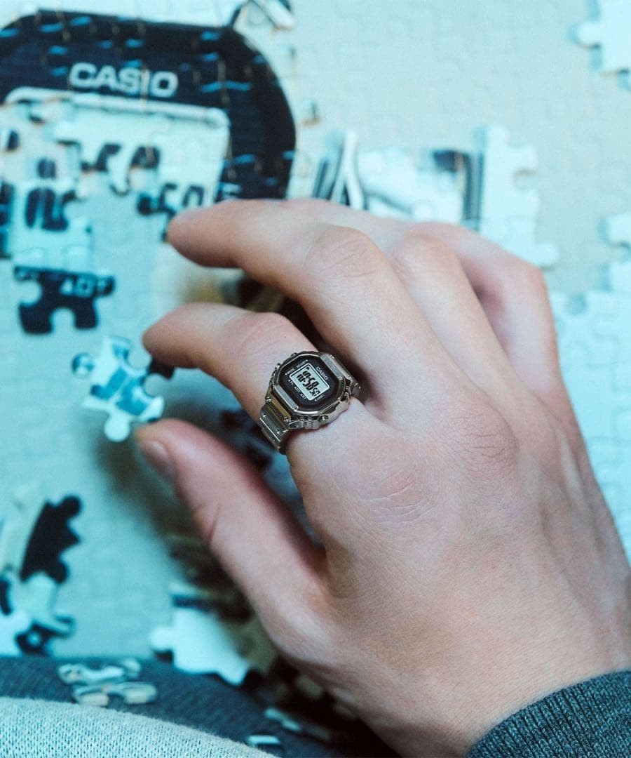 at Ginza CASIO Ring Watch G SHOCK Silver New and