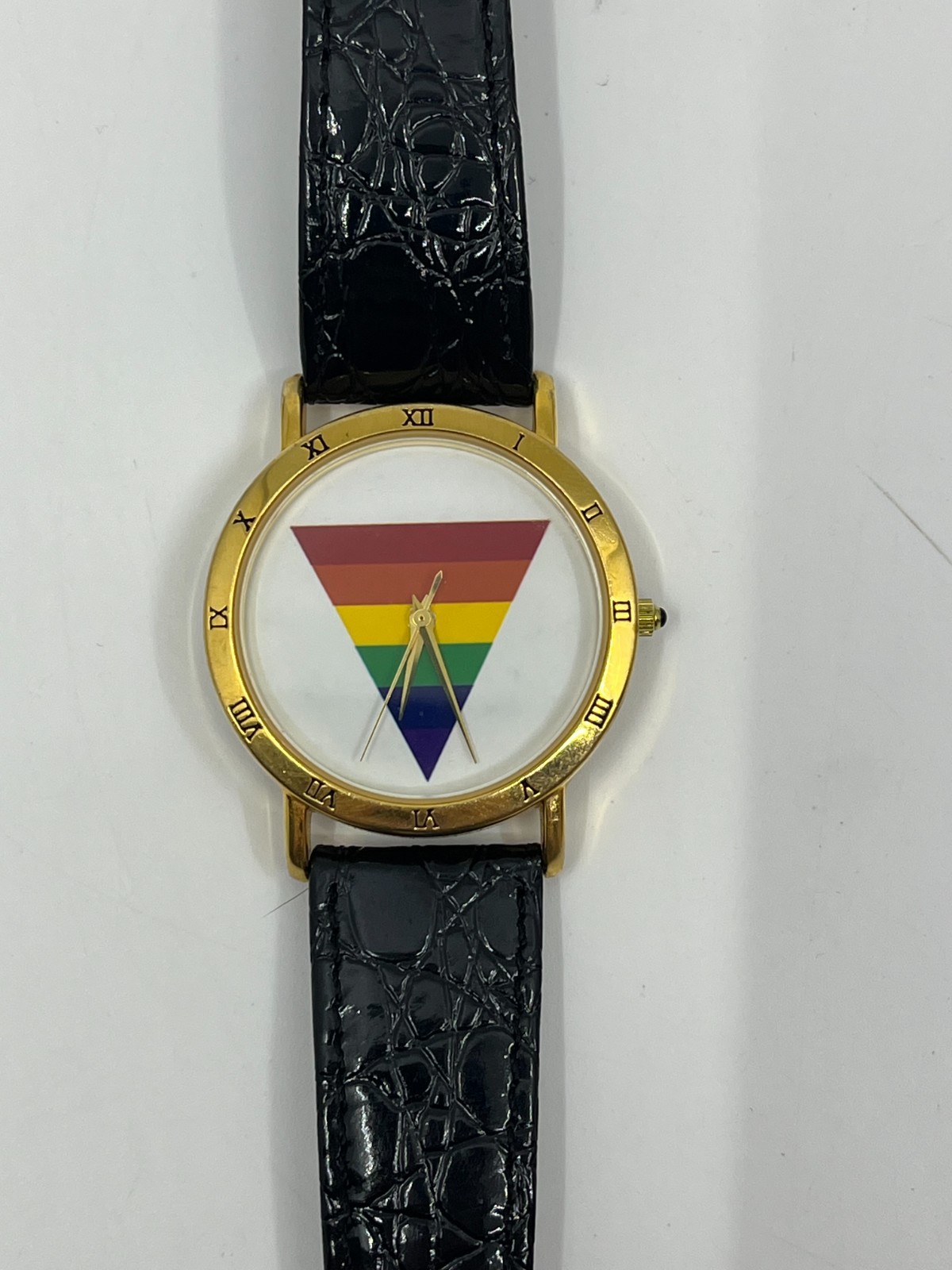 Vintage Image Watches California Rainbow Triangle LGBTQ Pride Quartz Wrist Watch