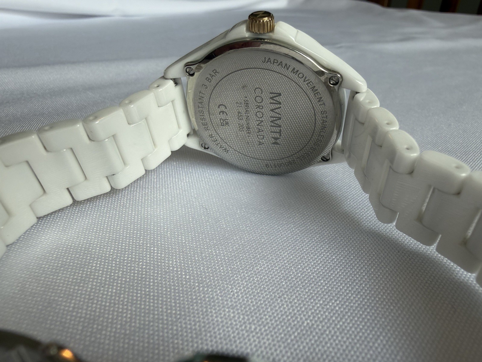 MVMT Coronada Women’s White Ceramic Quartz Analog Watch 30m Water Resistant