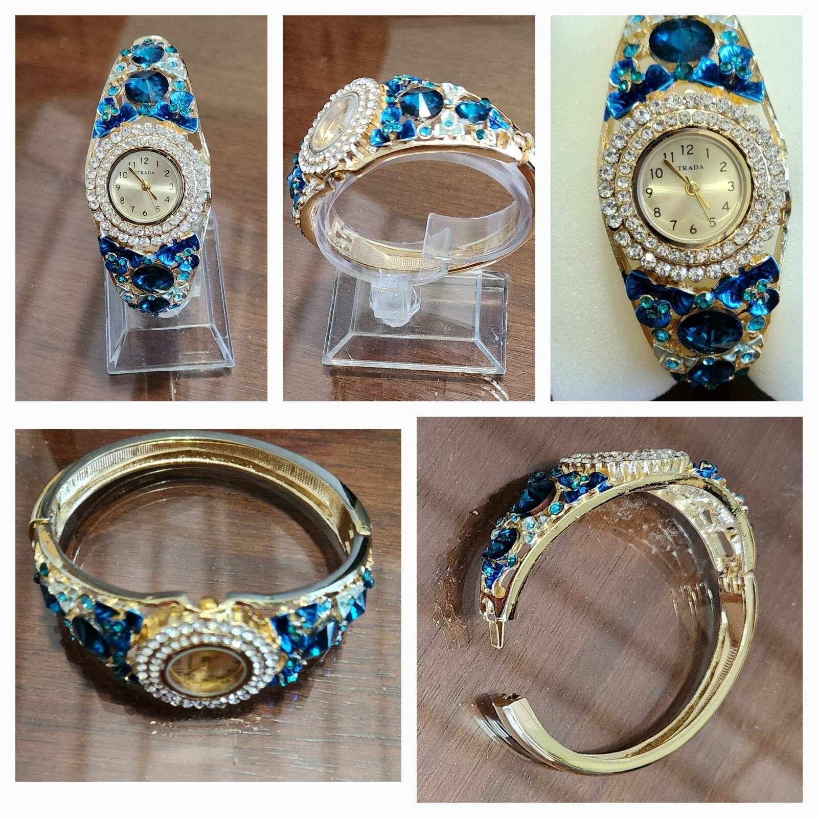 Women’s Bangle/Cuff Wristwatch – Blue, Purple, Red, Rose, Silver – Your choice