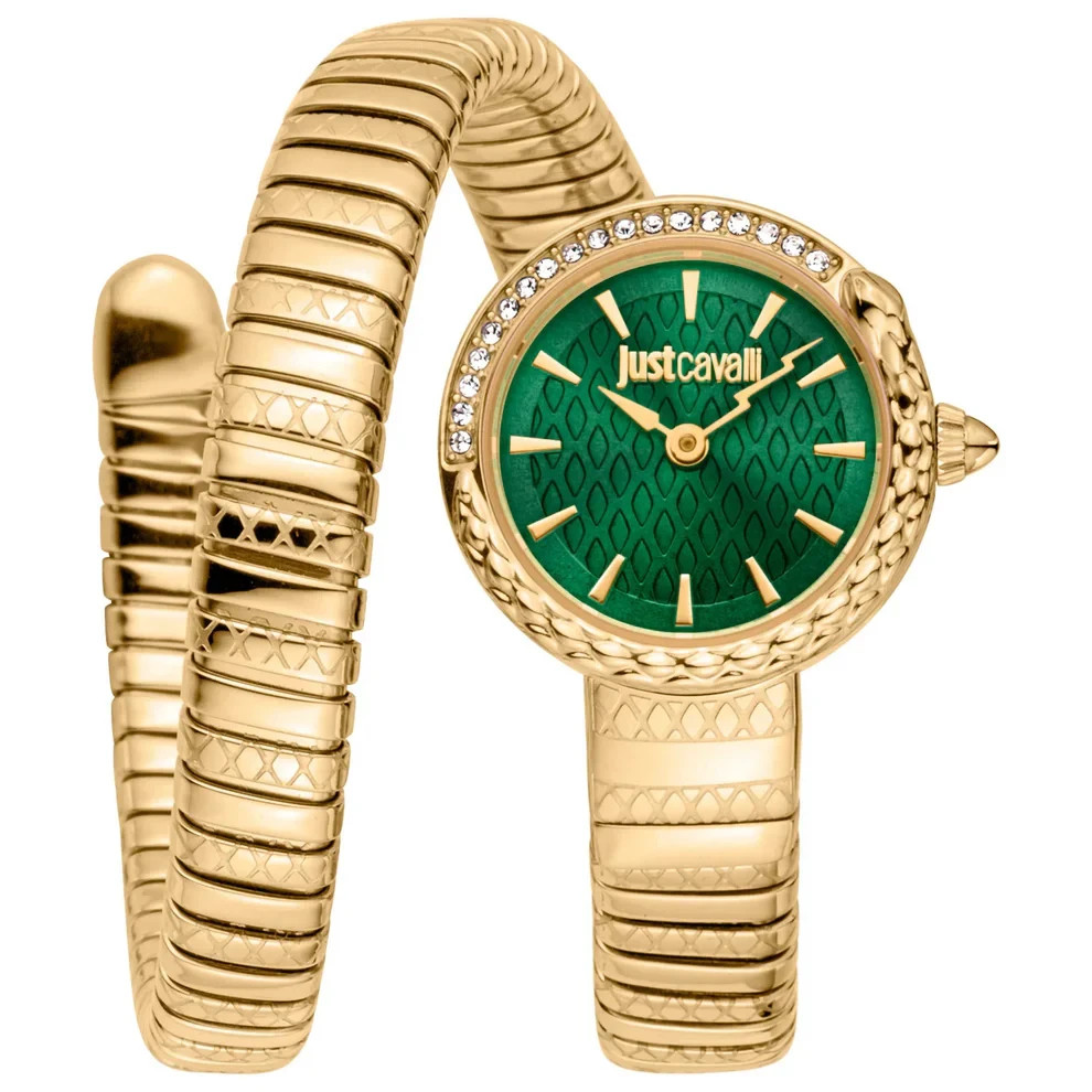 Just Cavalli JC1L301M0035 Women’s Gold Bracelet Green Dial Quartz Watch
