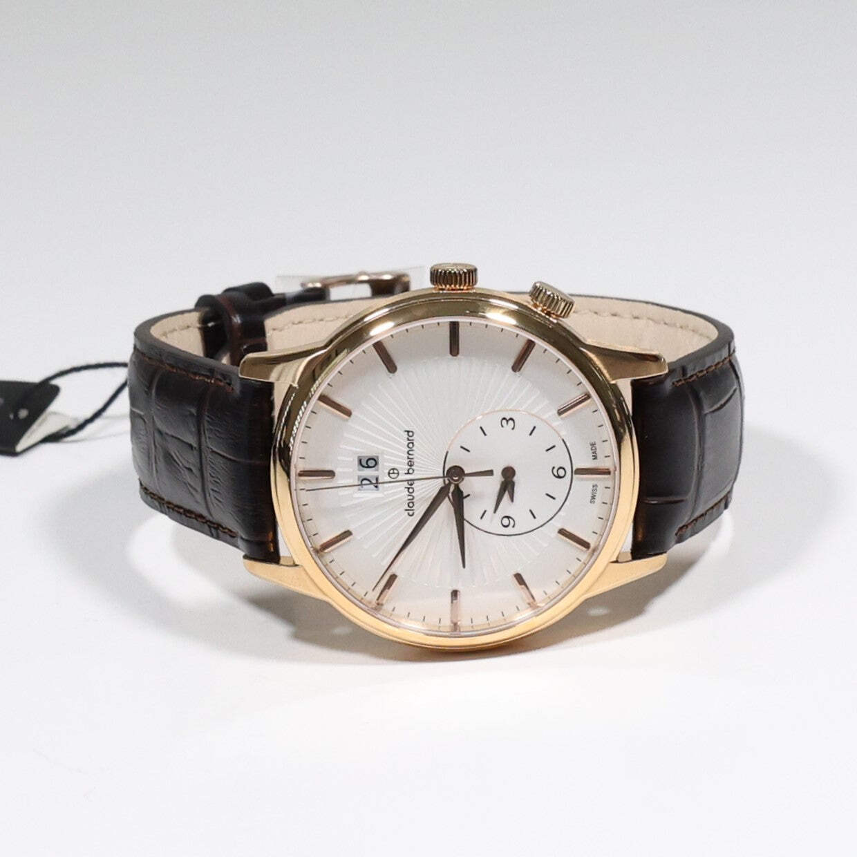 Claude Bernard White Dial Brown Strap Classic Men’s Watch 62007-37R-AIR