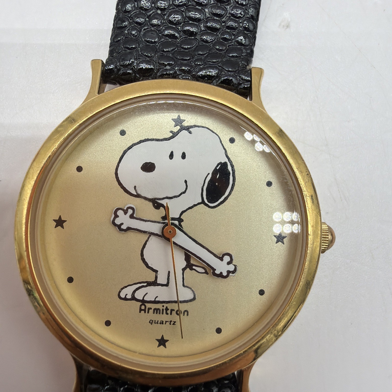 Vintage 1958 Armitron Peanuts Snoopy Moving Arms Watch