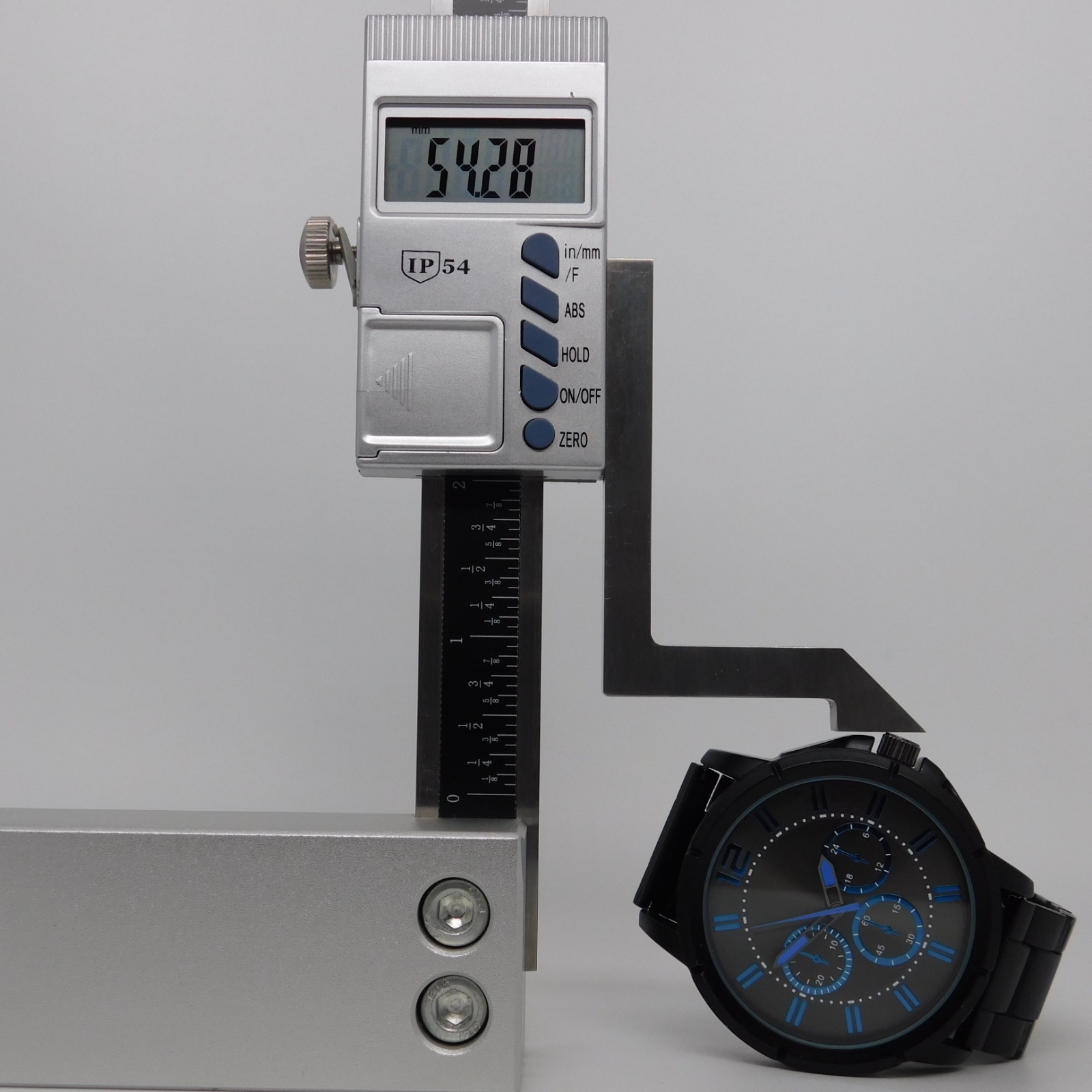 FMD FMDAL8055 Black-Tone Quartz Men’s Oversize Watch Sz. 7 1/2″ New Battery