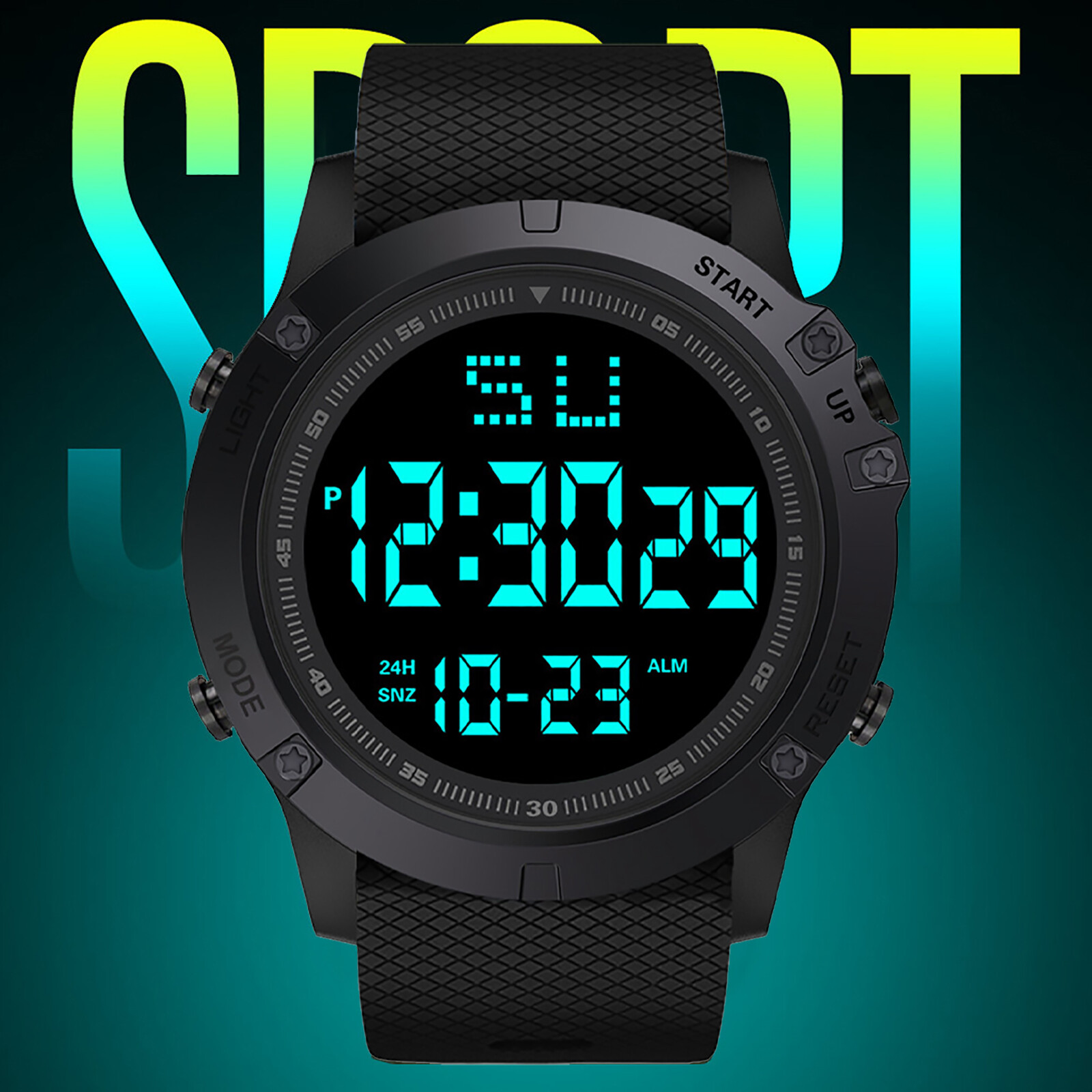 Men Digital Sports Watch Military Tactical LED Backlight Wristwatch Waterproof